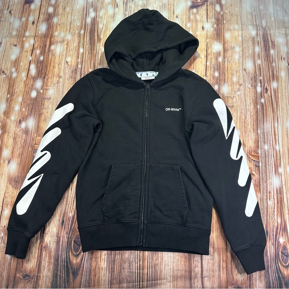 OFF-WHITE SEASONAL Hooded Sweatshirt
Black Size XS Unisex - Picture 12 of 14